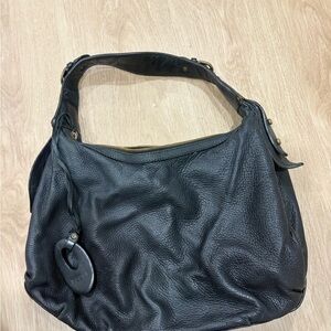 Emilio Pucci Black Leather Hobo Bag